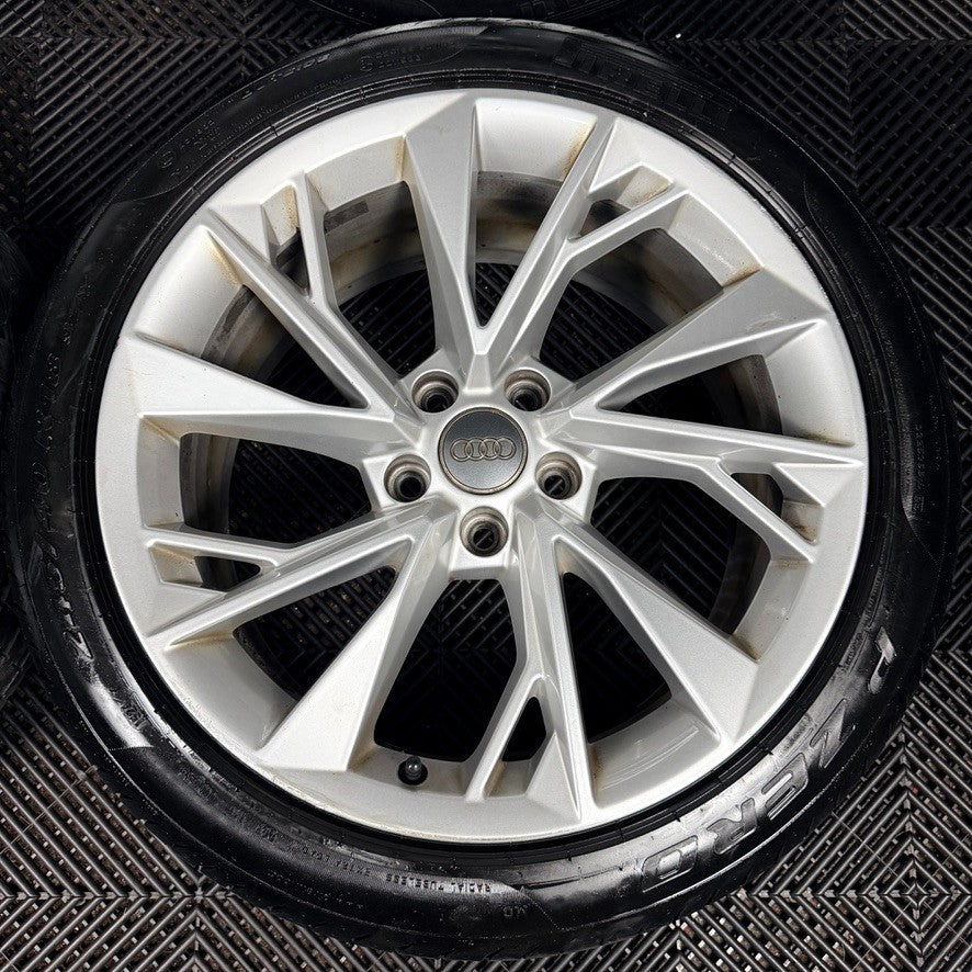 18" Audi A5 Silver Multispoke Alloy Wheels Alloys Tyres 8W0601025FM Genuine