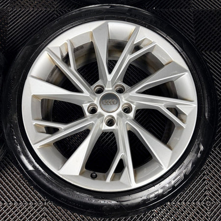 18" Audi A5 Silver Multispoke Alloy Wheels Alloys Tyres 8W0601025FM Genuine