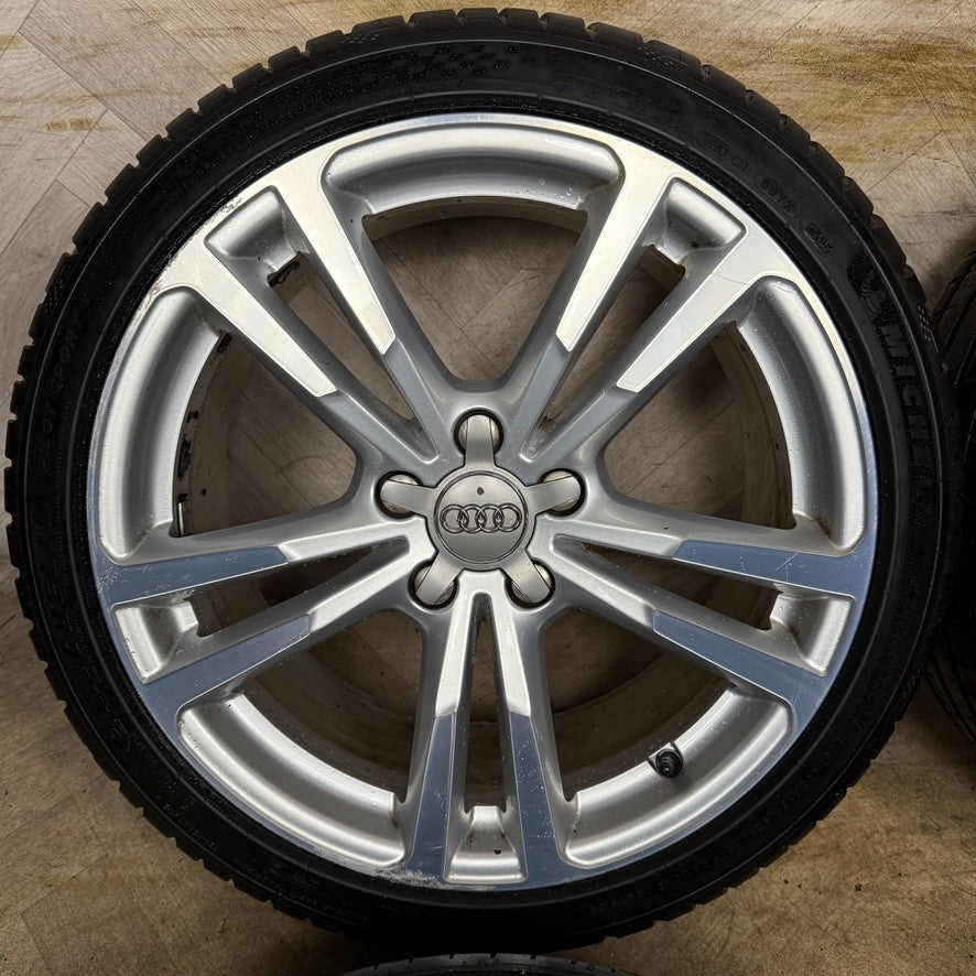 18'' GENUINE AUDI A3 S LINE SILVER ALLOY WHEELS ALLOYS TYRES S3 GOLF 8V0601025BC
