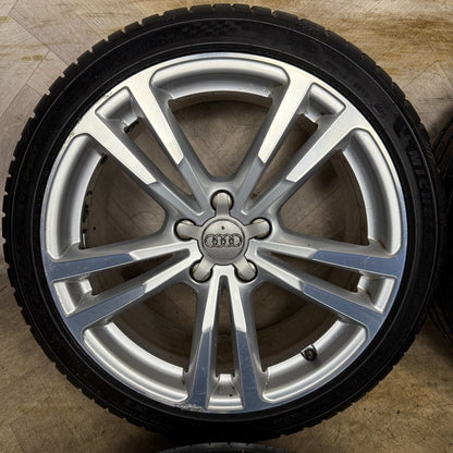 18'' GENUINE AUDI A3 S LINE SILVER ALLOY WHEELS ALLOYS TYRES S3 GOLF 8V0601025BC
