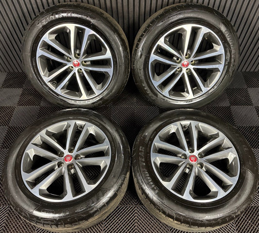19'' GENUINE JAGUAR F PACE GREY DC 5 DOUBLE SPOKE ALLOY WHEELS TYRES 5X108