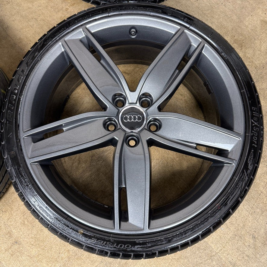 19'' GENUINE AUDI S3 A3 S LINE GREY ALLOY WHEELS ALLOYS TYRES 8V0601025AS