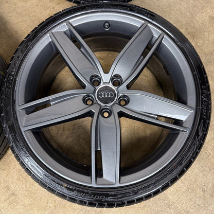 19'' GENUINE AUDI S3 A3 S LINE GREY ALLOY WHEELS ALLOYS TYRES 8V0601025AS