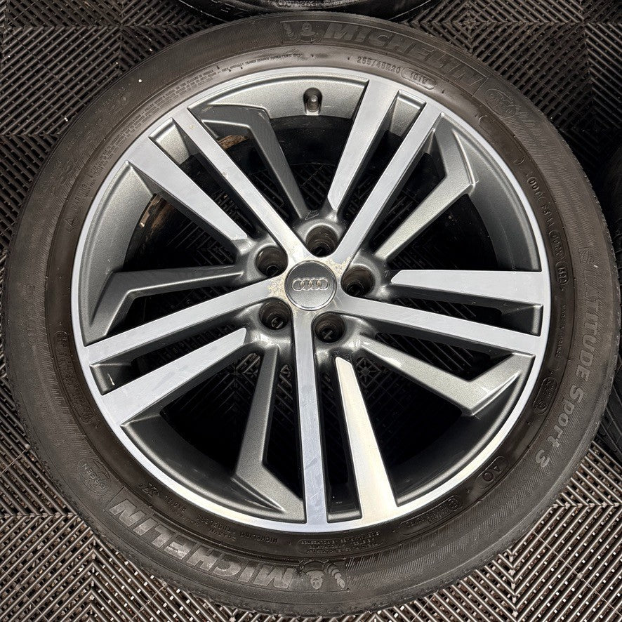 20'' Audi Q5 S Line Grey DC 5 Triple Spoke Alloy Wheels Tyres 80A601025F Genuine