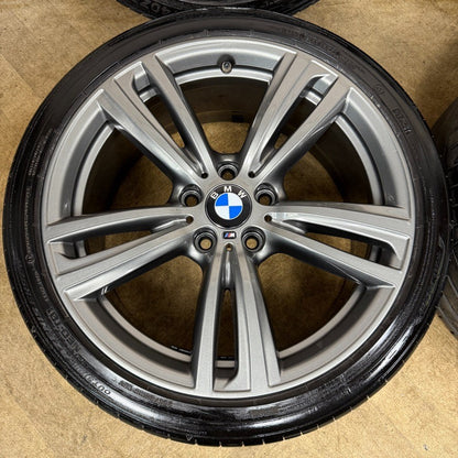 19" GENUINE BMW 3 SERIES 442 GREY M SPORT F30 F31 F32 E90 E92 ALLOY WHEELS TYRES