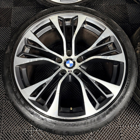 21'' BMW X5 F15 X6 F16 Style 599 Grey DC M Sport Alloy Wheels Tyres Genuine