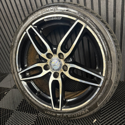 1X 18'' GENUINE AMG MERCEDES A B CLASS CLA BLACK DC ALLOY WHEEL TYRE A1764010700