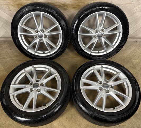 18'' GENUINE AUDI Q2 S LINE 5 DOUBLE SPOKE ALLOY WHEELS TYRES ALLOYS