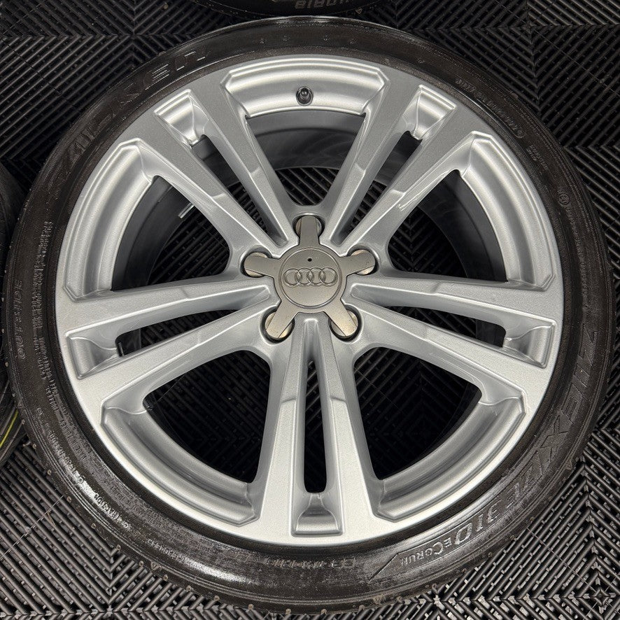18'' GENUINE AUDI A3 S LINE SILVER ALLOY WHEELS ALLOYS TYRES S3 GOLF 8V0601025BL