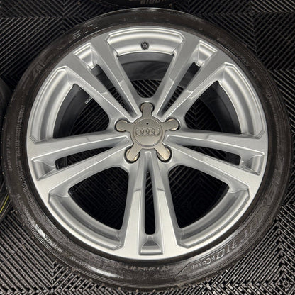 18'' GENUINE AUDI A3 S LINE SILVER ALLOY WHEELS ALLOYS TYRES S3 GOLF 8V0601025BL