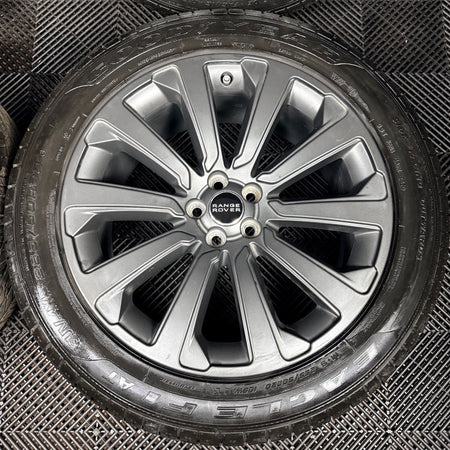 20'' Range Rover Velar Multispoke Satin Grey 1032 Land Alloy Wheel Tyres Genuine