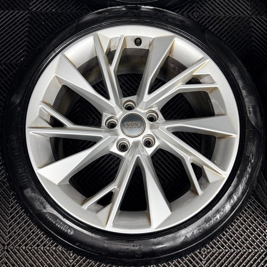 18" Audi A5 Silver Multispoke Alloy Wheels Alloys Tyres 8W0601025FM Genuine