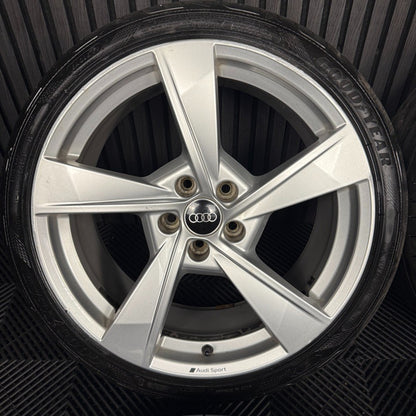 19'' GENUINE AUDI A4 S LINE SILVER B8 B9 ALLOY WHEELS ALLOYS TYRES 8W0601025ES