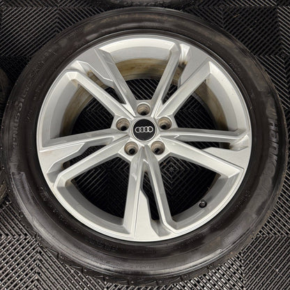 19'' GENUINE AUDI Q3 S LINE 5 DOUBLE SPOKE ALLOY WHEELS TYRE ALLOYS 83A601025M