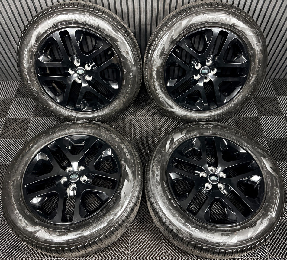 20'' Land Rover Defender Black 5095 Alloy Wheels Tyres Alloys L8BM-CA Genuine