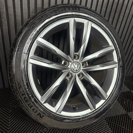 1X 18'' GENUINE VW PASSAT R LINE B8 DARTFORD GT GTE ALLOY WHEEL TYRE 3G0601025K