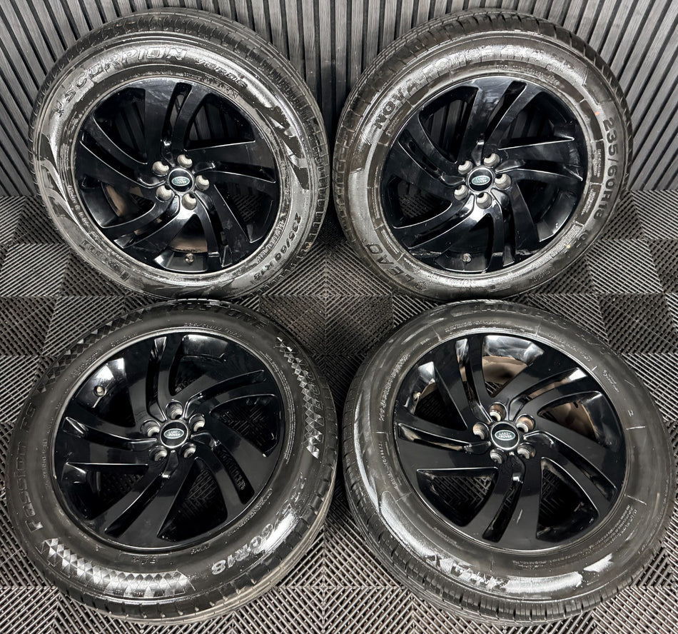 18'' Range Rover Evoque Black Discovery Sport Land Alloy Wheels Tyres Genuine