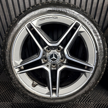 18'' Mercedes AMG C Class W205 Grey 5 Spoke Alloy Wheels Tyres Alloys Genuine
