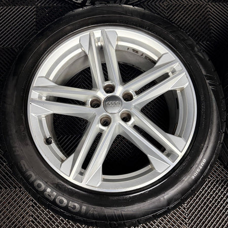 19'' Audi Q5 5 Double Spoke S Line Alloy Wheels Tyres 5X112 80A601025G Genuine