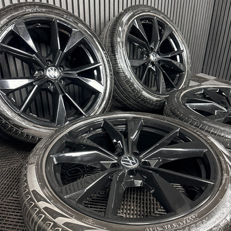 20'' VW Tiguan R Line Misano Black Alloy Wheels Tyres Alloys 5NA601025AH Genuine