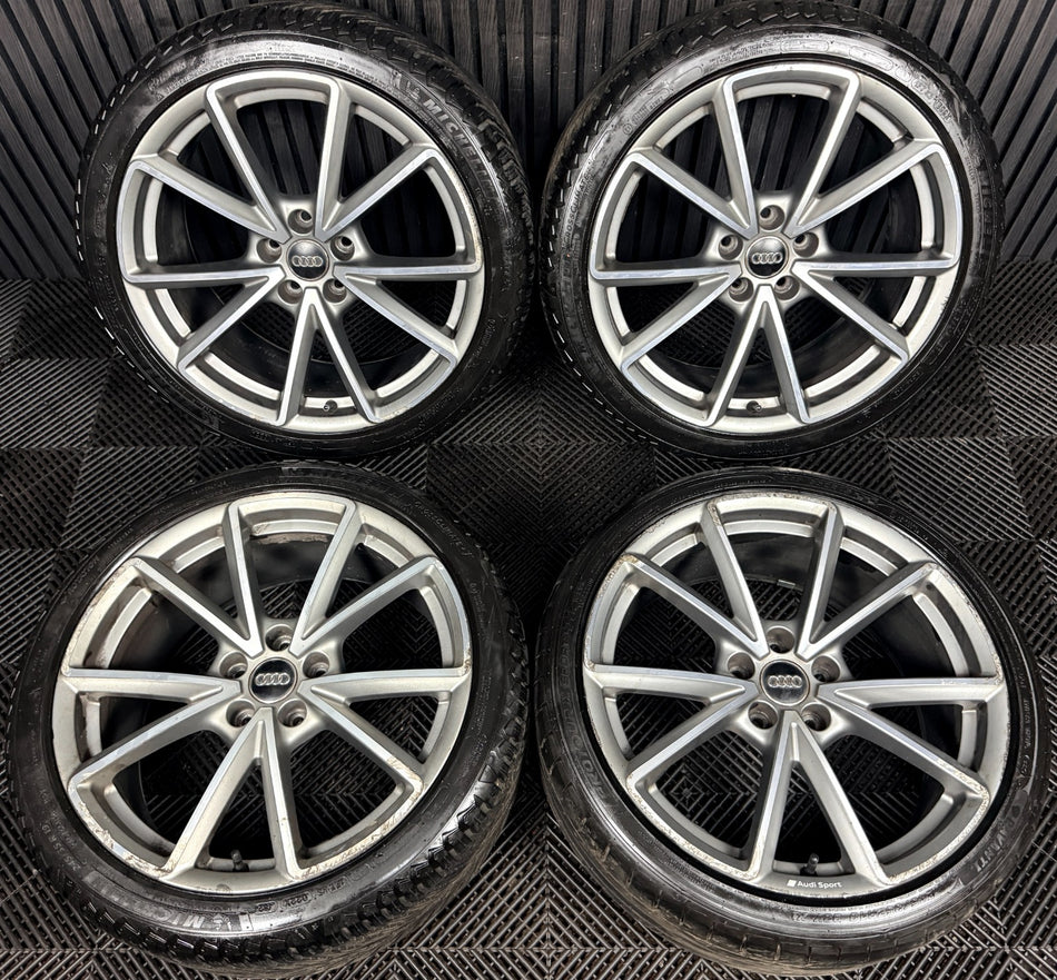 19'' Audi A4 S Line Grey DC B8 B9 Alloy Wheels Alloys Tyres 8W0601025BD Genuine