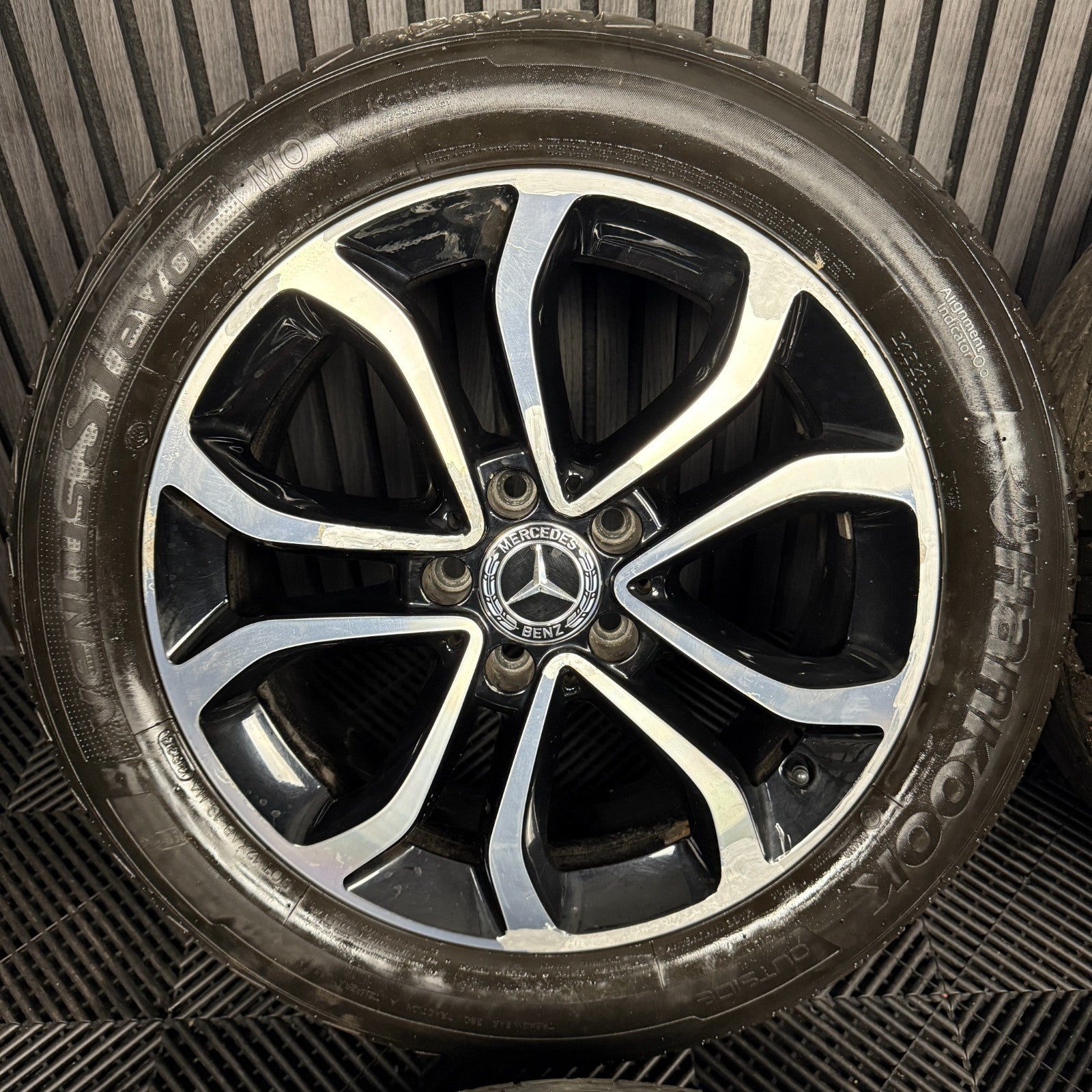 17" GENUINE MERCEDES C CLASS W205 BLACK DC ALLOY WHEELS TYRES ALLOYS A2054010200