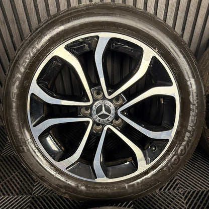 17" GENUINE MERCEDES C CLASS W205 BLACK DC ALLOY WHEELS TYRES ALLOYS A2054010200