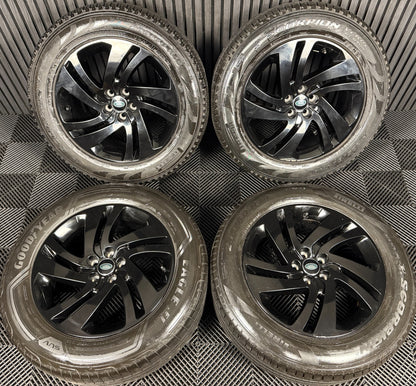 18'' GENUINE RANGE ROVER EVOQUE BLACK DISCOVERY SPORT LAND ALLOY WHEELS TYRES