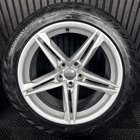 18" Audi A7 Star Spoke Silver Alloy Wheels Tyres 8W0601025DE 5x112 Genuine