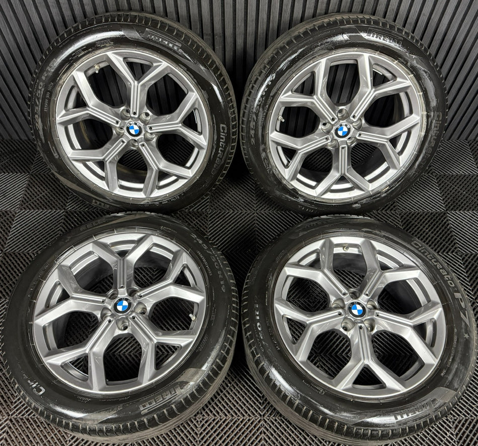 19'' BMW X3 X4 G01 G02 693 Alloy Wheels Tyres Grey 6877327 Genuine