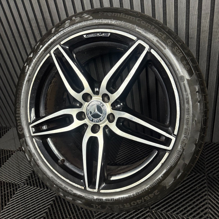 1X 19" GENUINE AMG MERCEDES E CLASS BLACK ALLOY WHEEL W213 A2134012000 FRONT