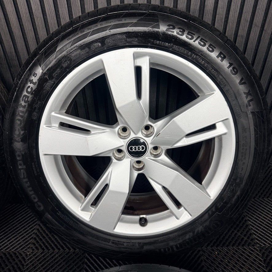 19" Audi Q5 5 Split Spoke S Line SQ5 Alloy Wheels Tyres 5X112 80A601025D Genuine