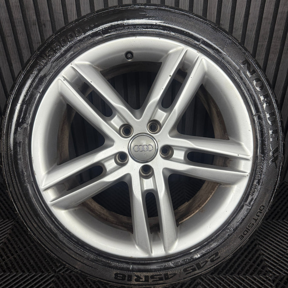 1X 18'' GENUINE AUDI A6 C7 S LINE SILVER ALLOYS WHEELS TYRES 4G0601025BL