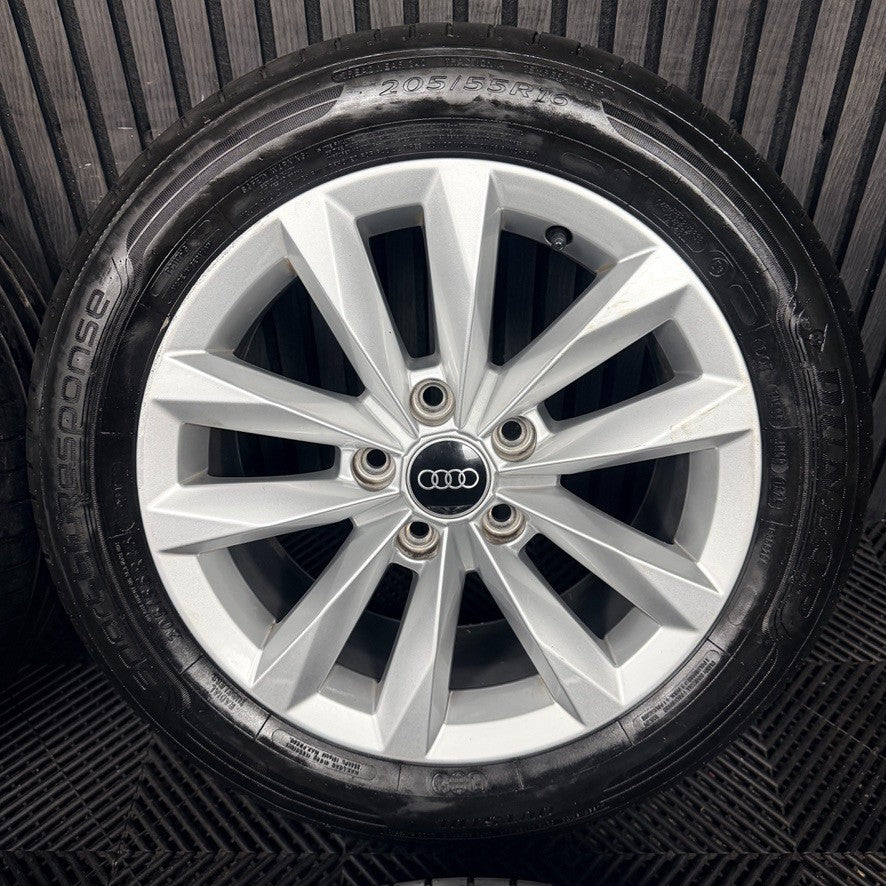 16'' Audi A3 Silver Multispoke Alloy Wheels Alloys Tyres 8Y0601025 Genuine