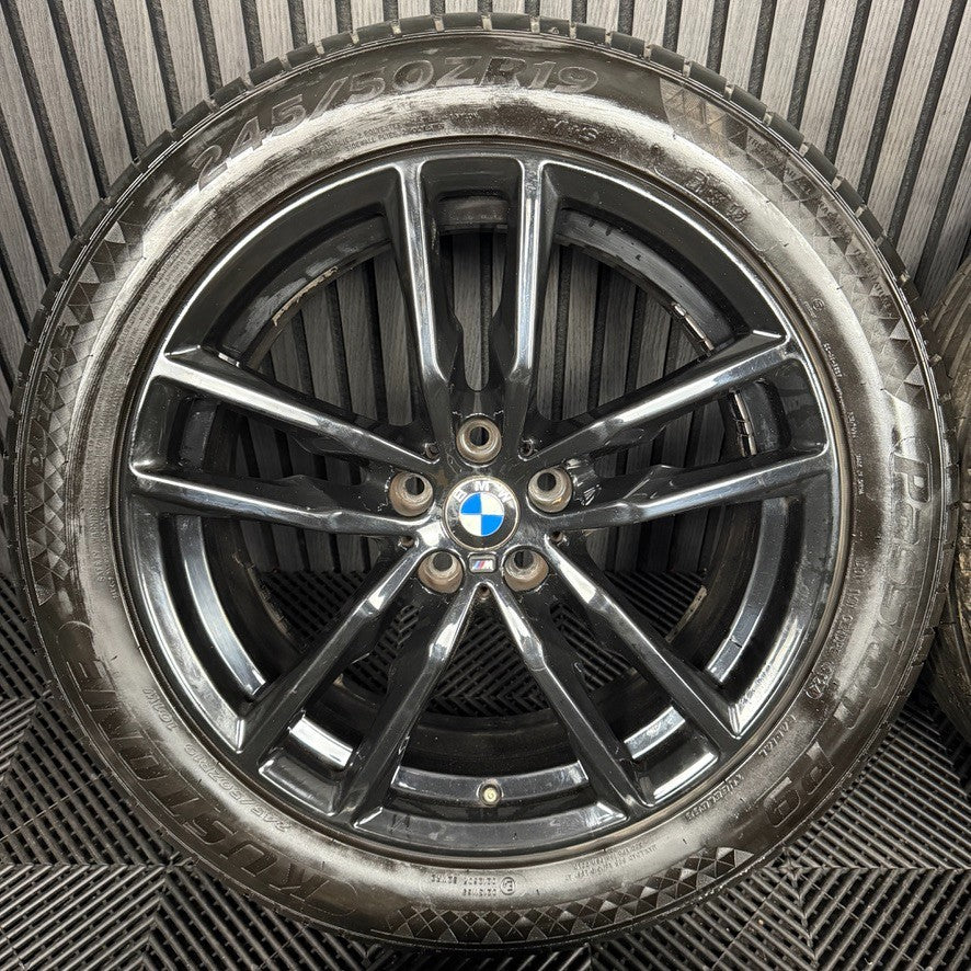 19'' GENUINE BMW X3 X4 G01 G02 698 BLACK M SPORT WHEELS TYRES ALLOYS 8010267