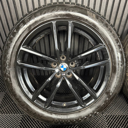 19'' GENUINE BMW X3 X4 G01 G02 698 BLACK M SPORT WHEELS TYRES ALLOYS 8010267