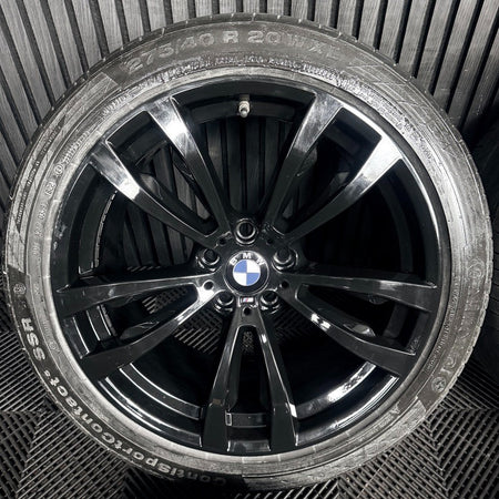 20'' BMW X5 F15 X6 F16 469 Black M Sport Alloy Wheels Tyres Alloys Genuine