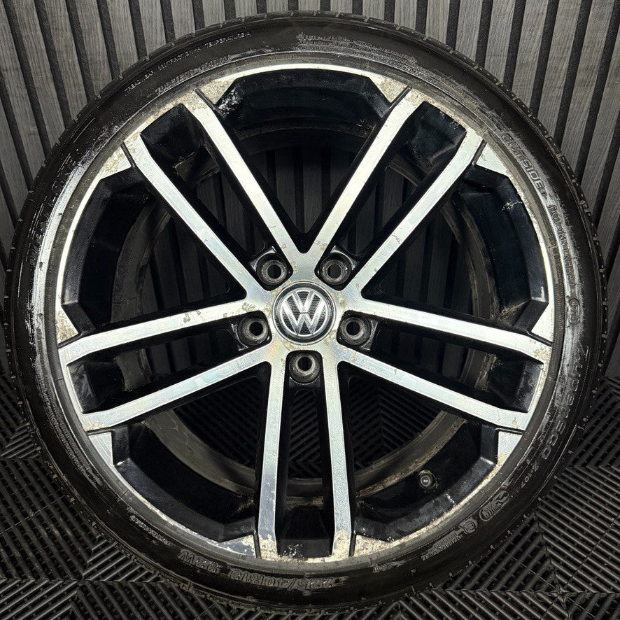 1X 18'' GENUINE VW GOLF GTD NOGARO GT GTI MK7 ALLOY WHEEL TYRE 5G0601025AQ