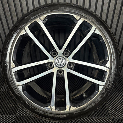 1X 18'' GENUINE VW GOLF GTD NOGARO GT GTI MK7 ALLOY WHEEL TYRE 5G0601025AQ