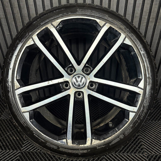 1X 18'' GENUINE VW GOLF GTD NOGARO GT GTI MK7 ALLOY WHEEL TYRE 5G0601025AQ