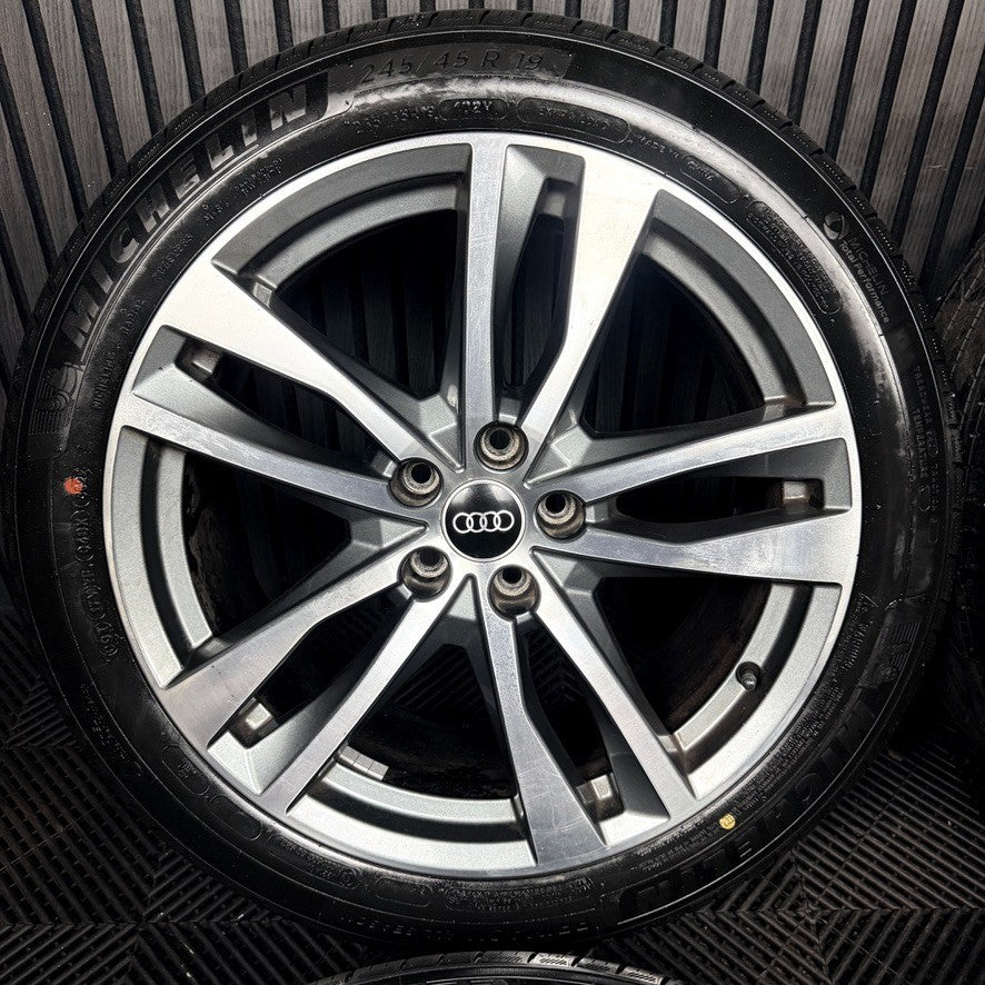 19'' Audi A6 C8 S Line 5 Double Spoke Alloy Wheels Tyres 4K0601025H Genuine