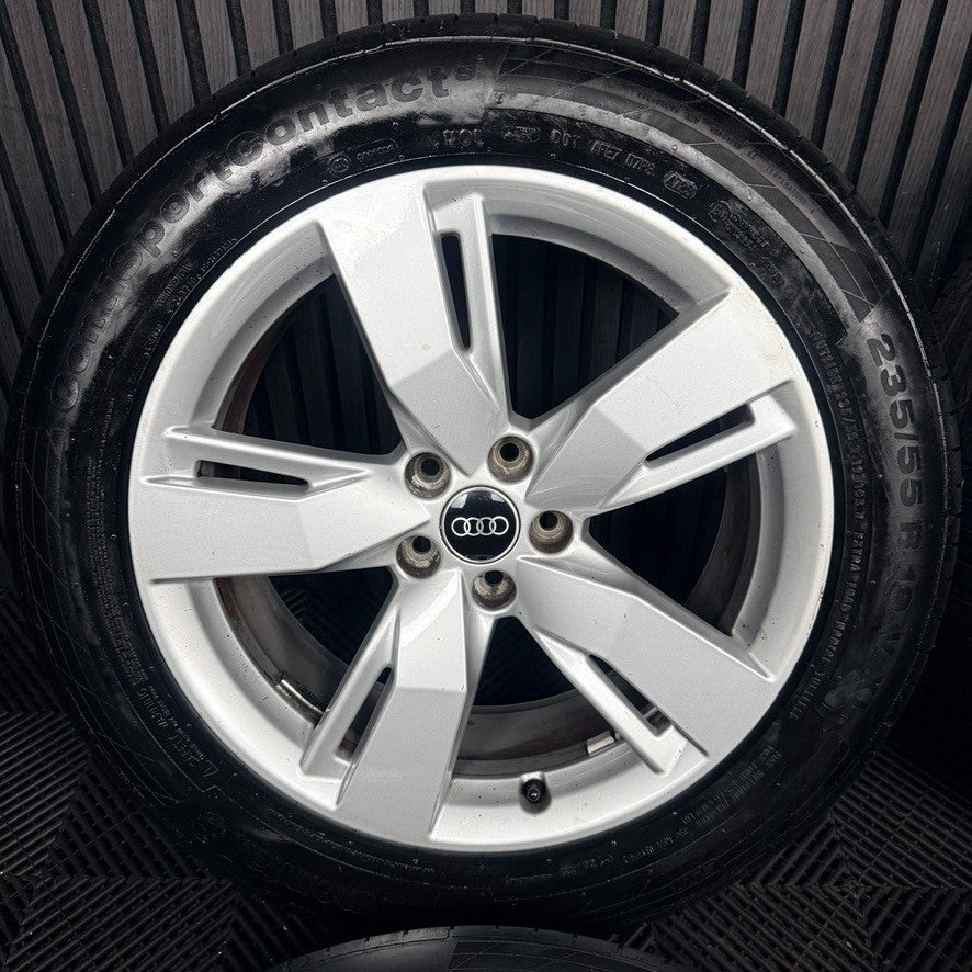19" Audi Q5 5 Split Spoke S Line SQ5 Alloy Wheels Tyres 5X112 80A601025D Genuine
