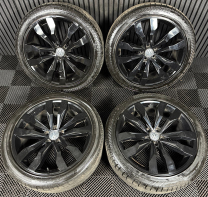 20'' GENUINE VW TIGUAN R LINE SUZUKA BLACK ALLOY WHEELS TYRES ALLOYS 5NA601025G