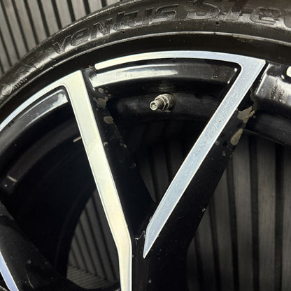 1X 21'' GENUINE VW TIGUAN ESTORIL R BLACK DC ALLOY TYRE WHEEL 5NA601025AK