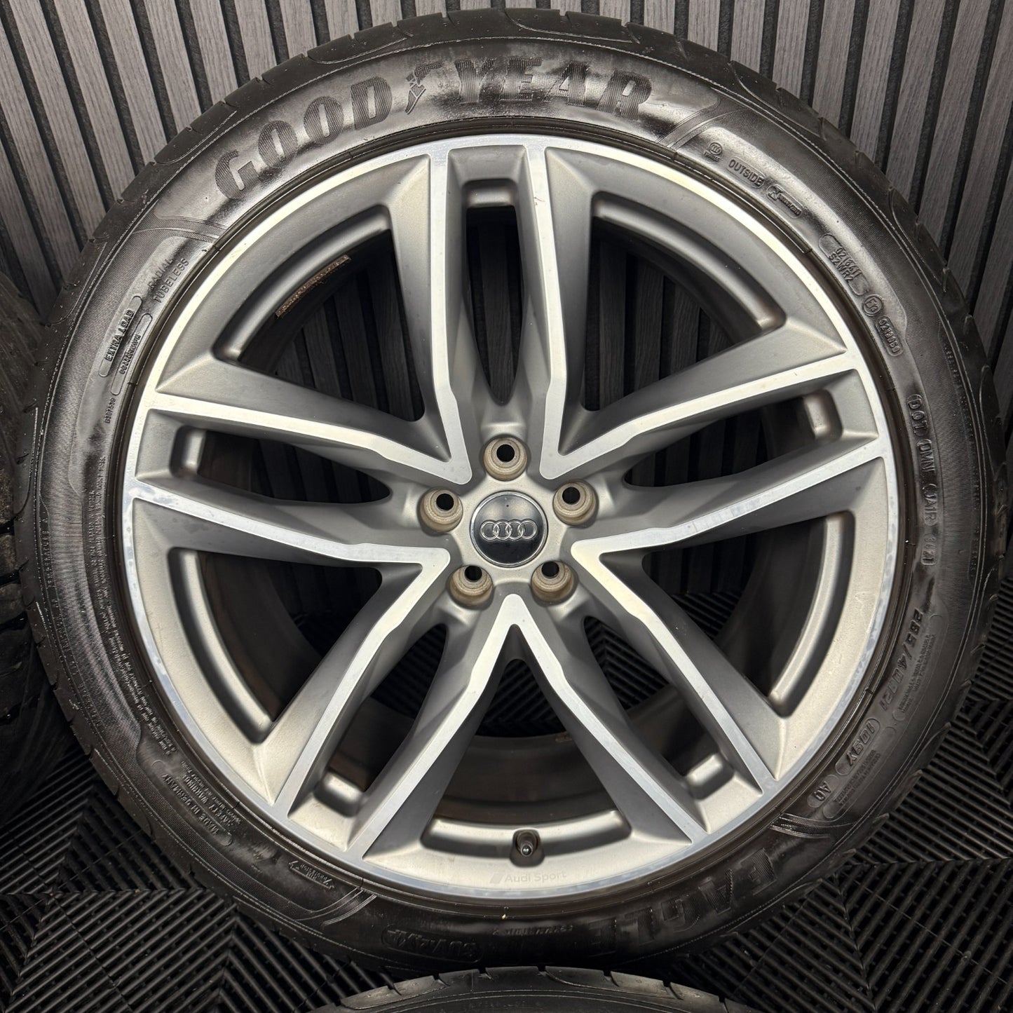 21'' GENUINE AUDI Q7 S LINE RS GREY DC ALLOY WHEELS ALLOYS TYRES 4M0601025S