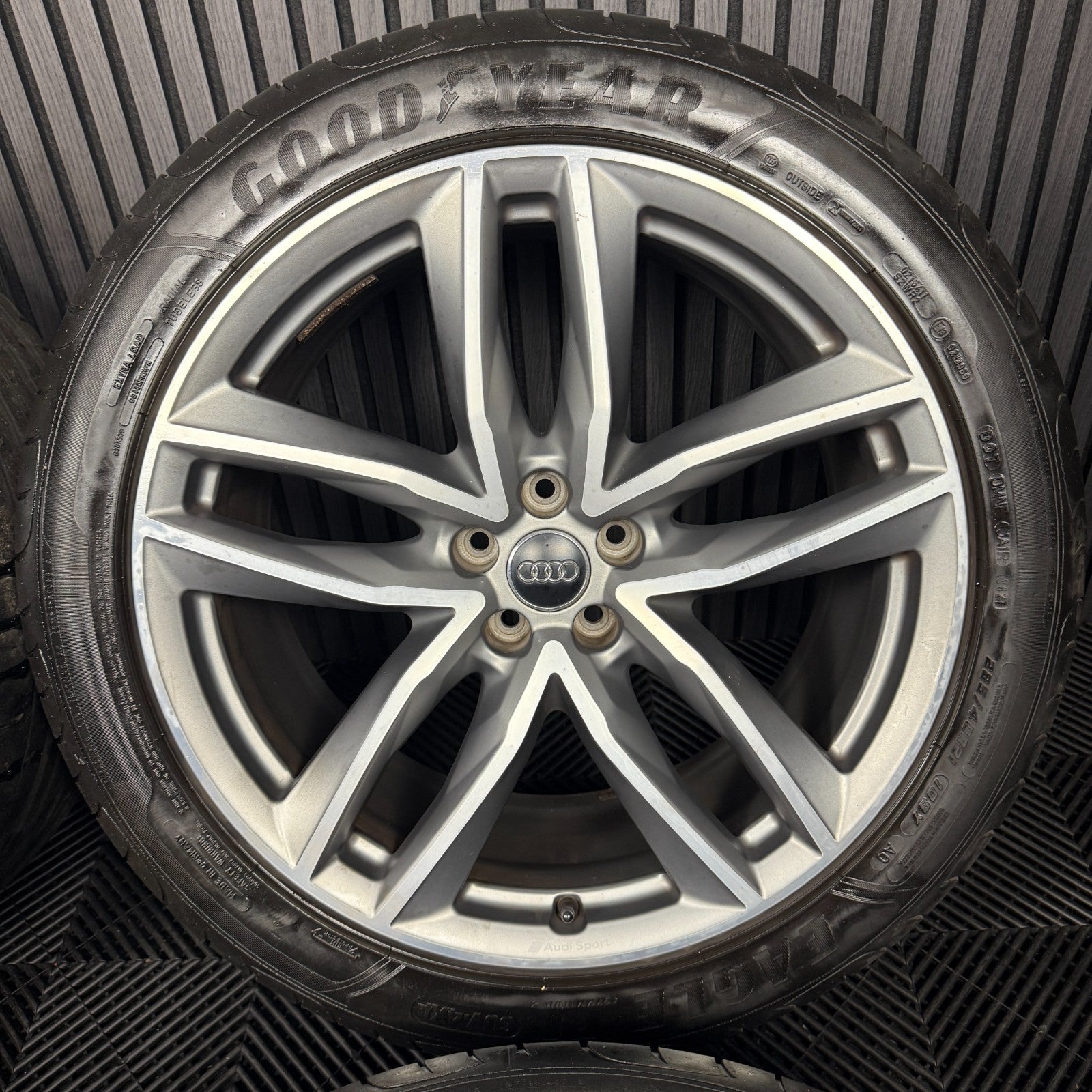 21'' GENUINE AUDI Q7 S LINE RS GREY DC ALLOY WHEELS ALLOYS TYRES 4M0601025S