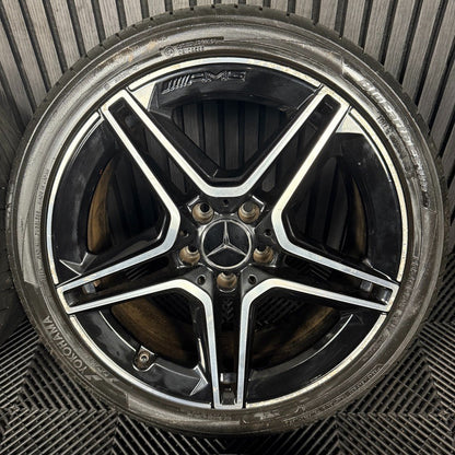18" GENUINE MERCEDES AMG A CLASS CLA A35 CLA35 BLACK DC WHEELS TYRES ALLOYS W177