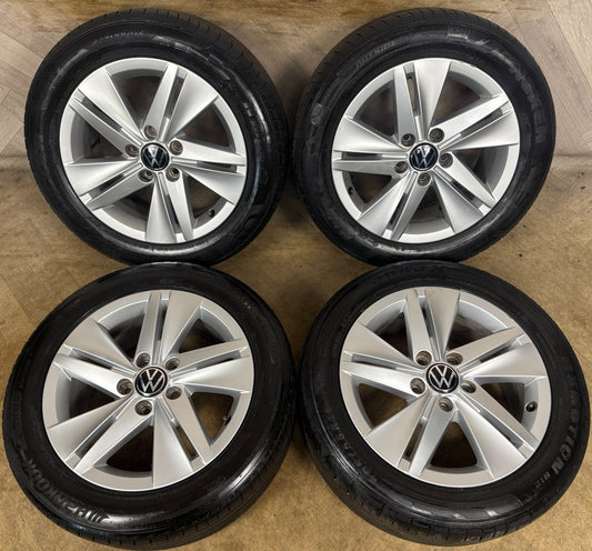 16'' GENUINE VW GOLF MK8 NORFOLK ALLOY ALLOYS WHEELS TYRES 5H0601025