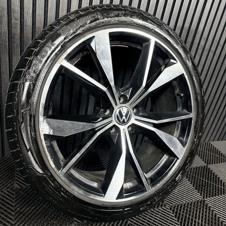 1X 20'' VW Tiguan Misano R Line 5NA601025AH Black DC Alloy Tyre Wheel Genuine