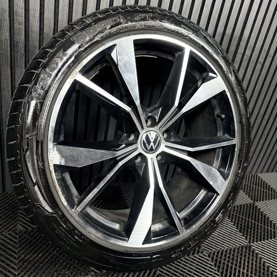 1X 20'' VW Tiguan Misano R Line 5NA601025AH Black DC Alloy Tyre Wheel Genuine